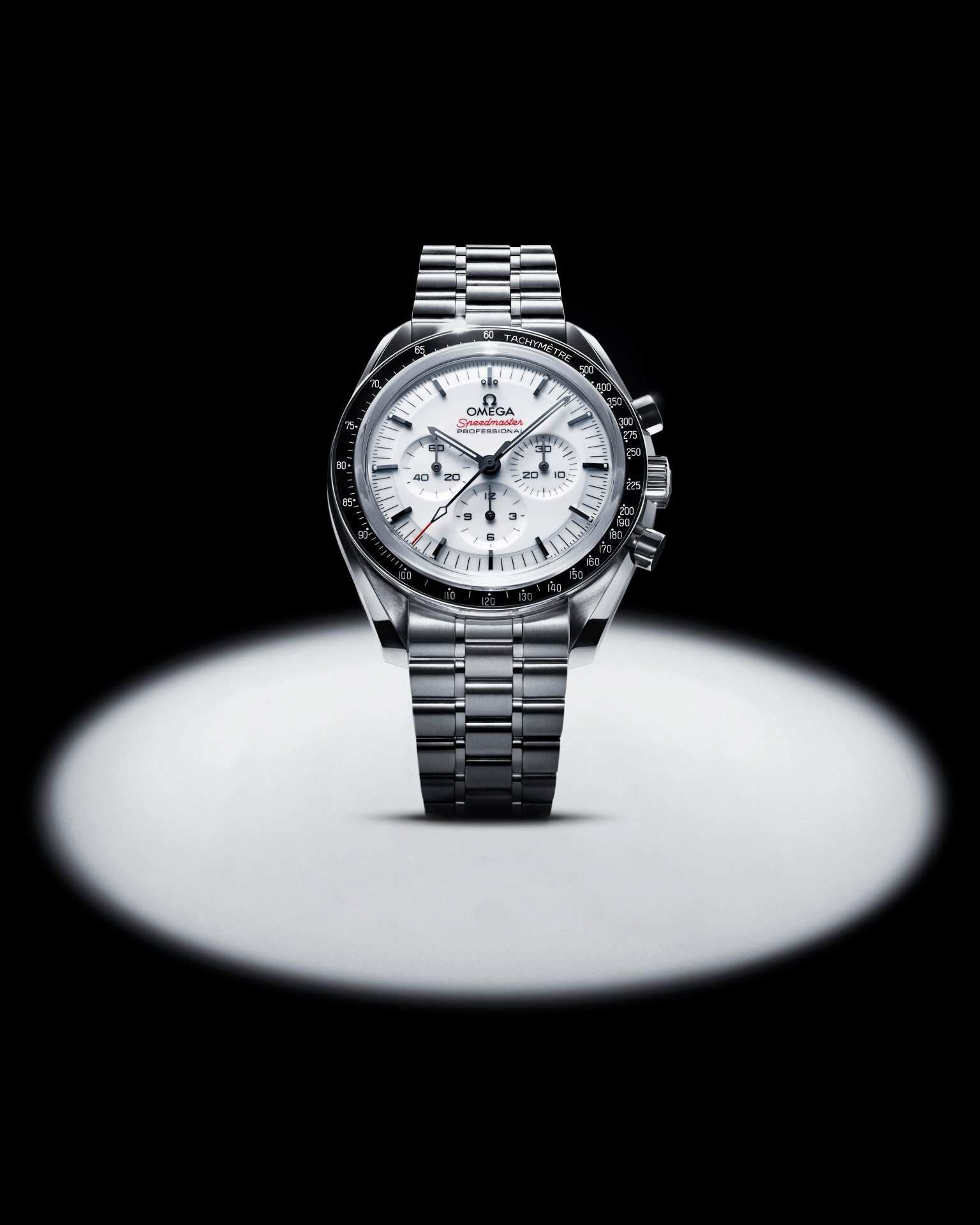 Omega Speedmaster Moonwatch white dial